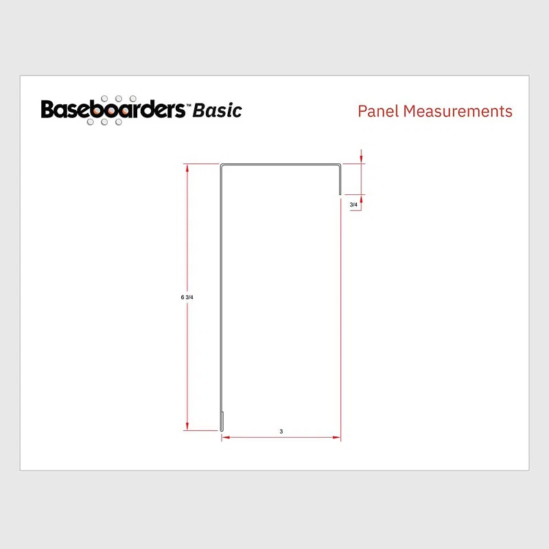 Baseboarders Baseboarders Basic Galvanized Steel Easy Slip-On Baseboard Heater Cover ONLY - White | ENDCAPS SOLD SEPARATELY