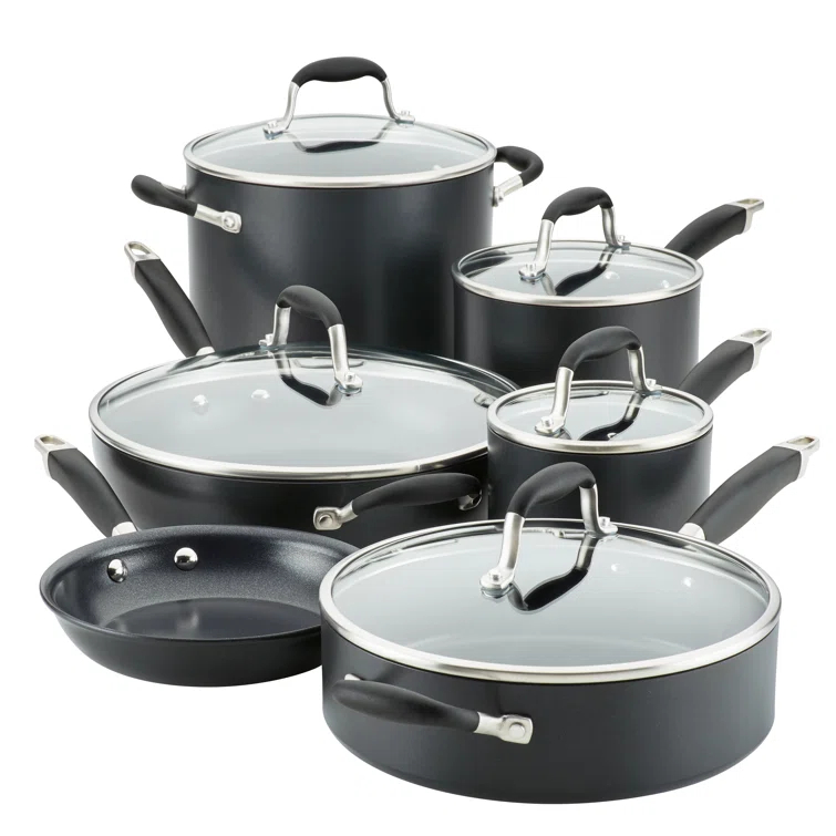 Anolon Anolon Advanced Home Hard Anodized Nonstick Cookware Set, 11 Piece