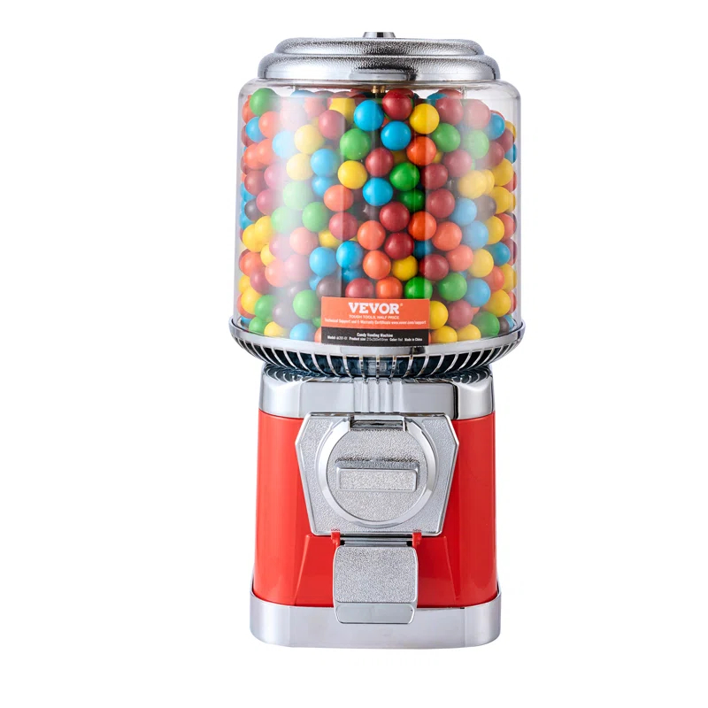 Stellweilan Tessberg 16"H Gumball Machine Vending Coin Bank Vintage Candy Dispenser PC Red