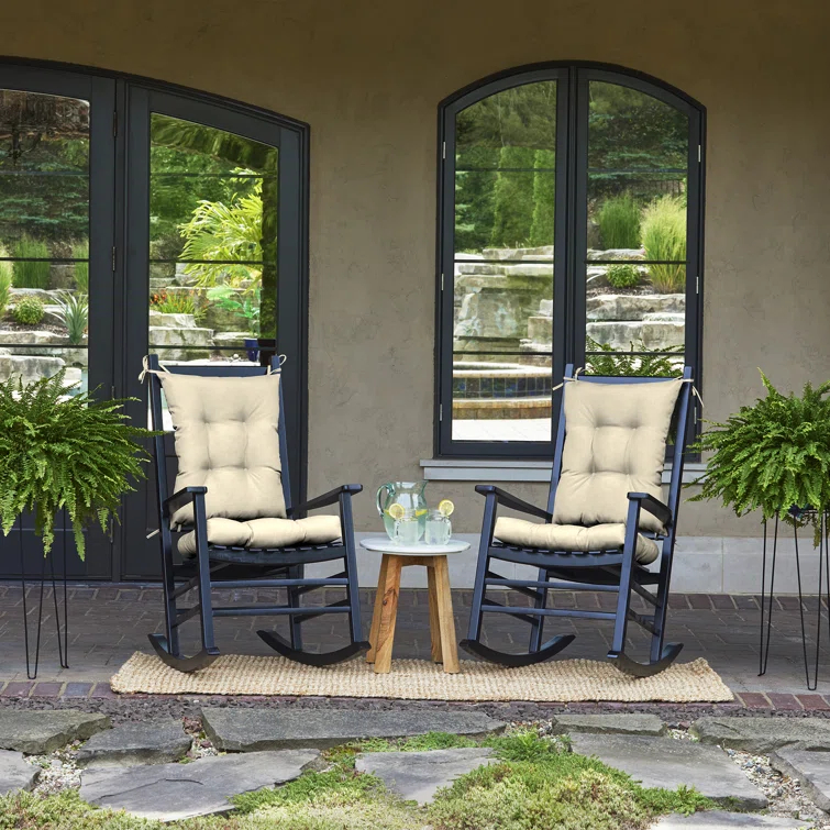 ARDEN Arden Plush Indoor/Outdoor Rocking Chair Cushion Set, 18 x 20