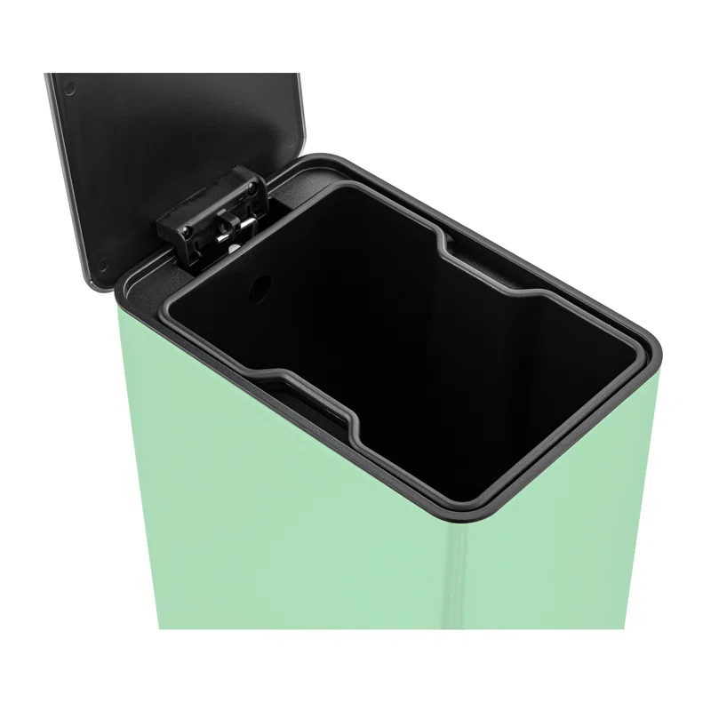 Wayfair Basics® 2.6 Gallon Stainless Steel Rectangular Step On Bathroom Trash Can
