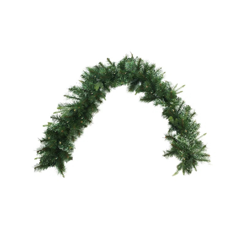 Northlight Seasonal 6' x 14" Pre-Lit Ashcroft Cashmere Pine Artificial Christmas Garland - Warm White LED Lights