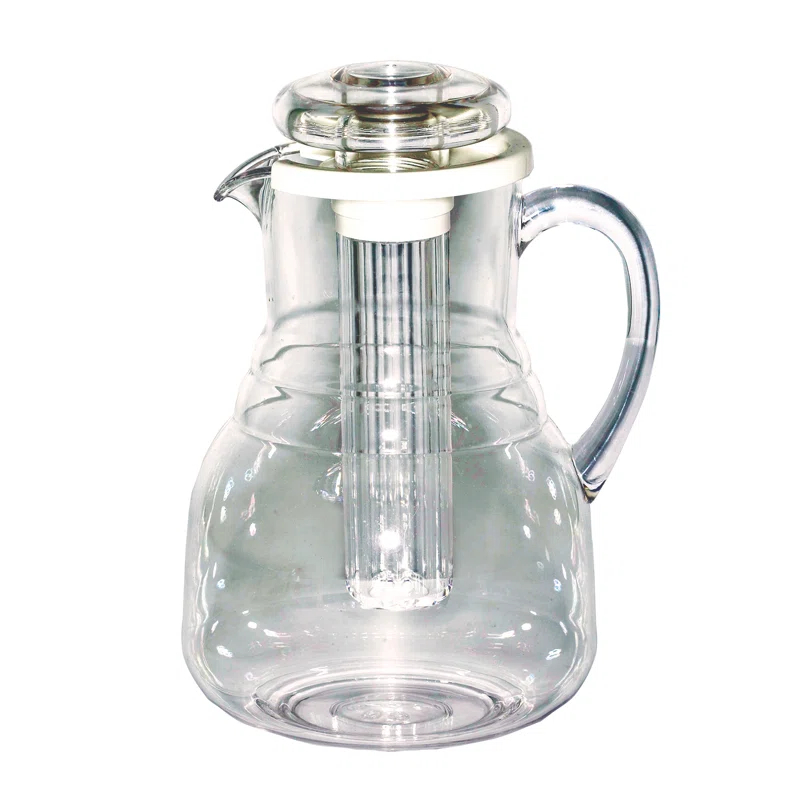 Service Ideas MWP Pitcher Plastic Pitcher with Ice Tube