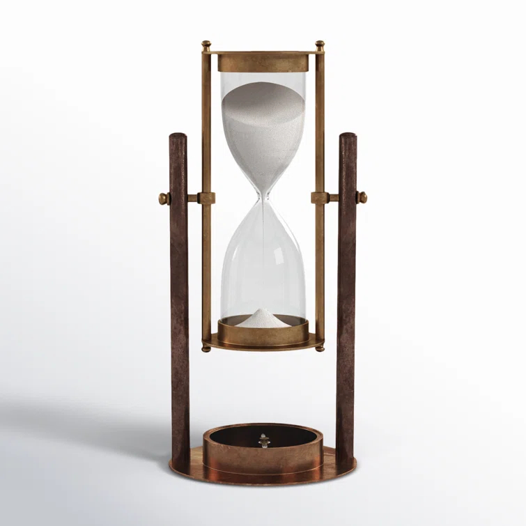 Tess Small Antique Rotating Sand Timer