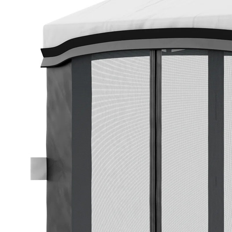 junzc Outsunny 10' X 10' Pop Up Canopy Tent With Netting, Instant Tents For Parties, Height Adjustable, With Wheeled Carry Bag And 4 Sand Bags For Outdoor, Garden, Patio