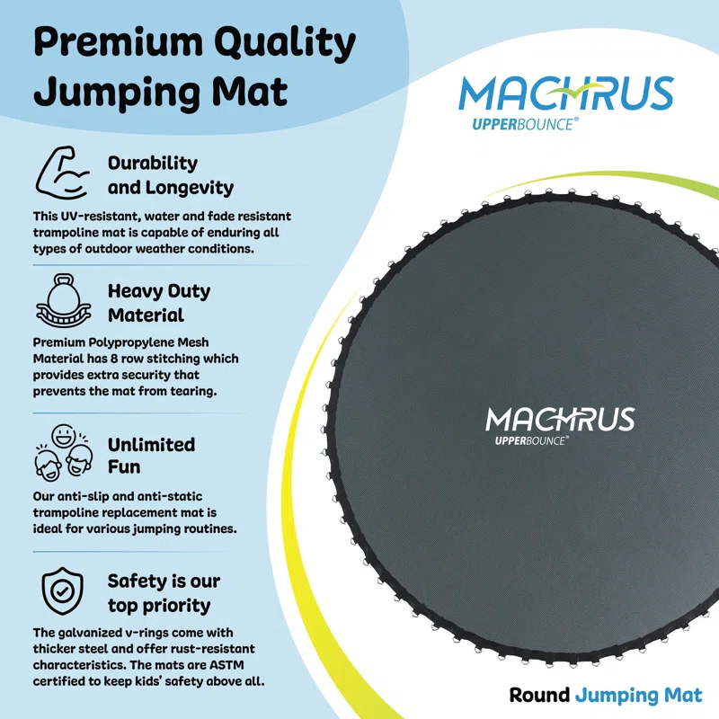 Upper Bounce Machrus Upper Bounce Mini Trampoline Replacement Jumping Mat fits for 40" Round Frames - MAT ONLY