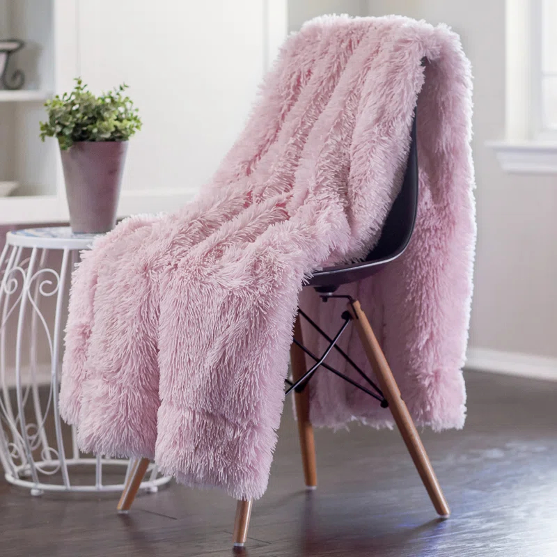 Chanasya Shaggy Shaggy Super Elegent Sherpa Long Fur Throw