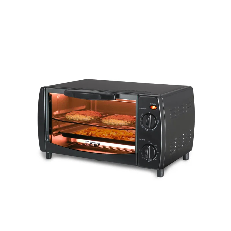 Commercial Chef Commercial Chef 10 Liter 4 Slice Mechanical Toaster Oven
