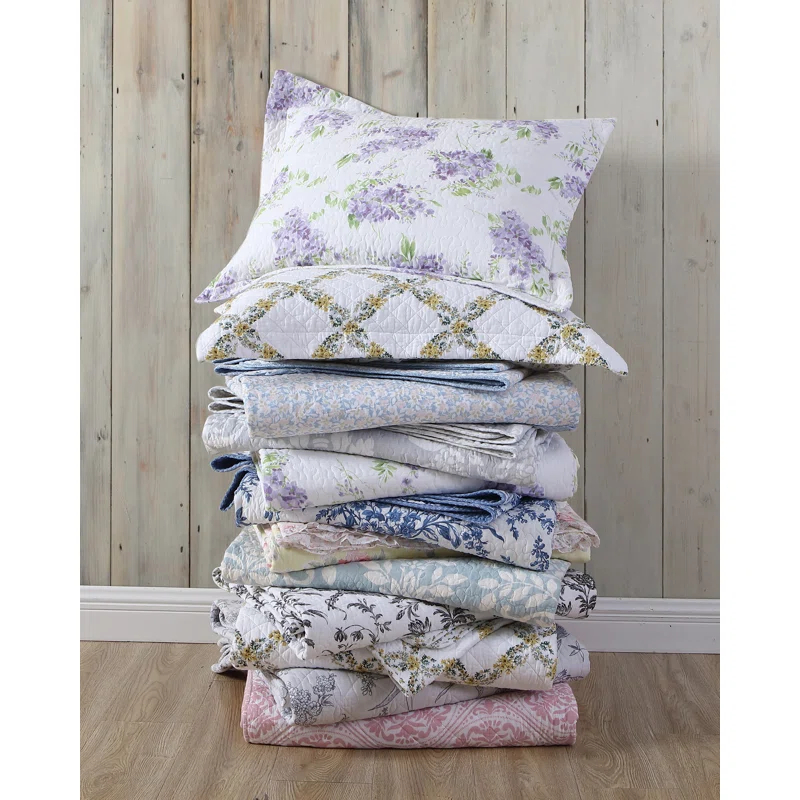 Laura Ashley Felicity Cotton Reversible Quilt Set