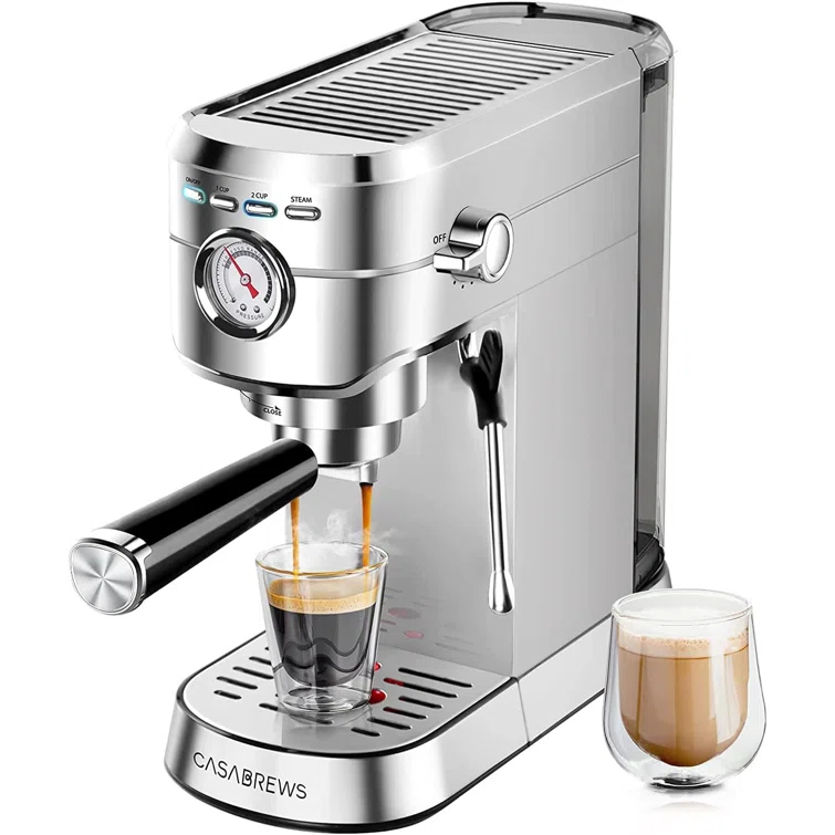 CASABREWS CASABREWS CM5418 20 Bar Espresso Machine Coffee Maker W/ Powerful Steam Wand Stainless Steel