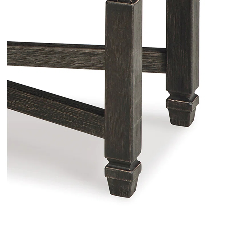 Benjara Trekk Dining Bench, X-Stretcher And Nailhead Trim, Black Wood, 50 Inch