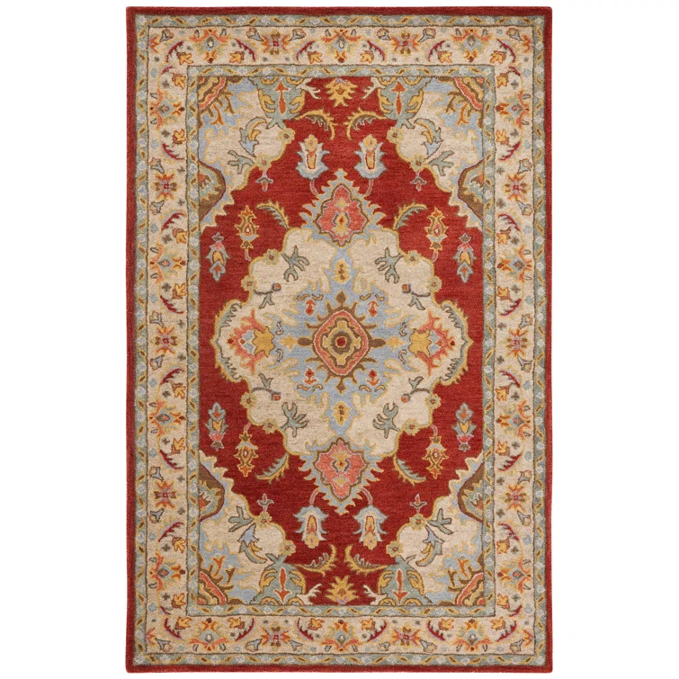 Fleur De Lis Living Mavek Hand Tufted Wool Oriental Rug