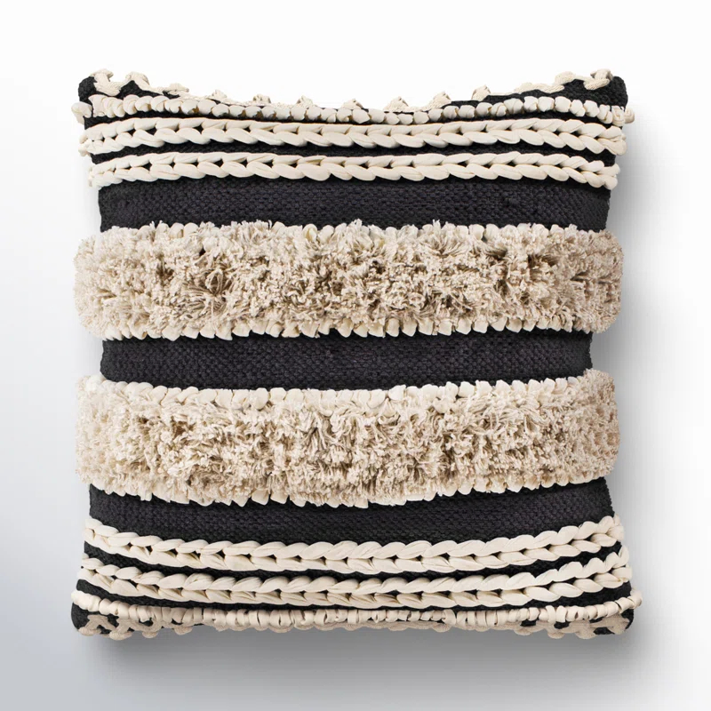 Venora Striped Cotton Throw Pillow