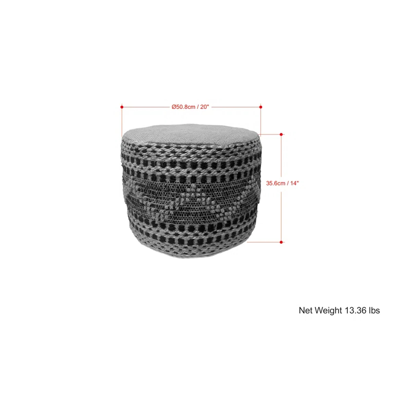 Simpli Home Stella Upholstered Pouf