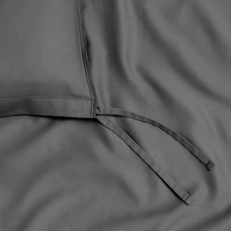 Bare Home 400 Thread Count Organic Cotton Sateen Duvet Cover Set