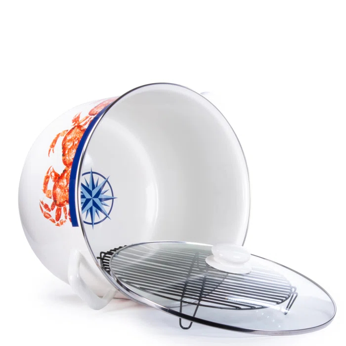 Golden Rabbit Golden Rabbit Crab House 18 Quarts Non-Stick Enamelware Stock Pot