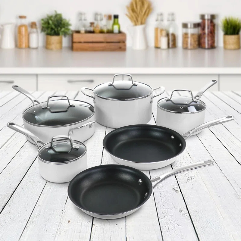Martha Stewart Martha Stewart 10 - Piece  Aluminum Nonstick Cookware Set