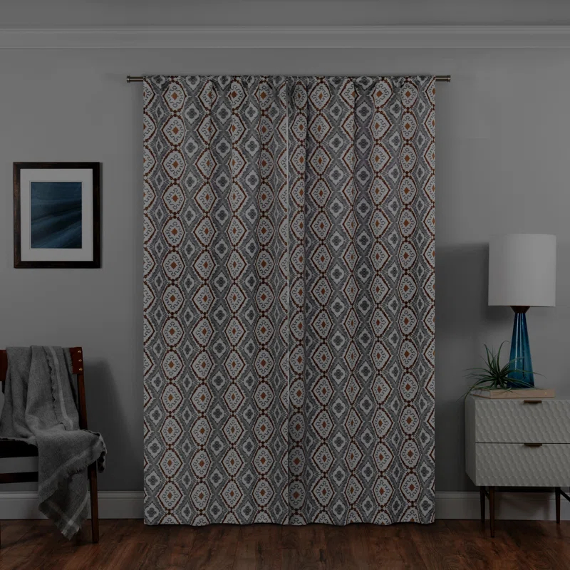 Eclipse Isante Morrow Blackout Thermal Rod Pocket Single Curtain Panel & Reviews | Wayfair