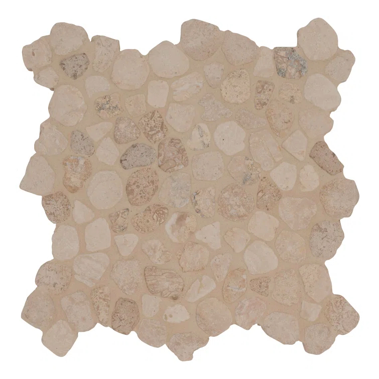 Ackland 12" x 12" Natural Stone Pebbles/Rocks Mosaic Floor & Wall Tile