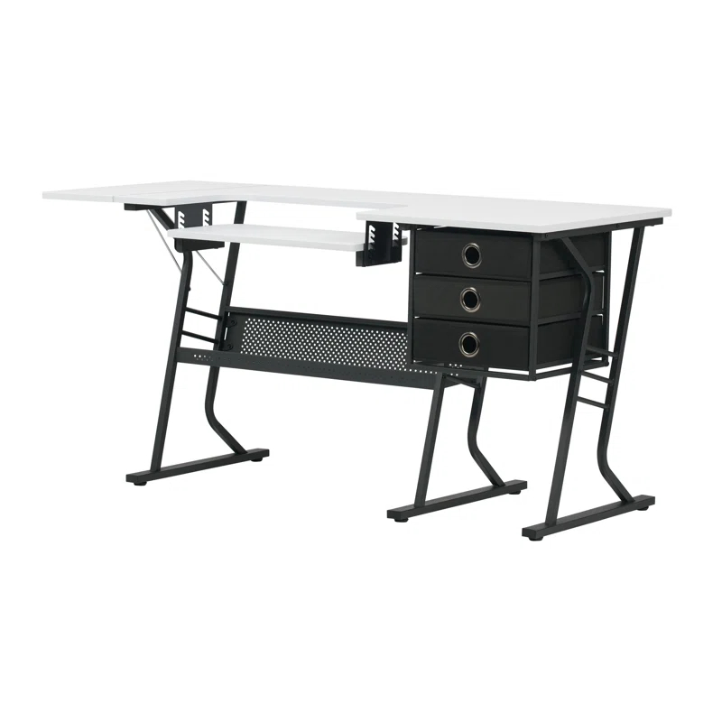 Sew Ready 60.25'' x 23.75'' Sewing Table with Sewing Machine Platform