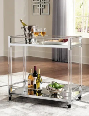 Mercer41 Acrylic, Metal Bar Cart