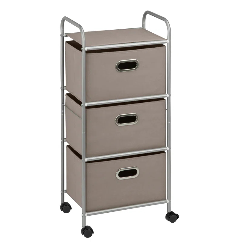 Rebrilliant Kavya 35.43'' H x 16.26'' W Utility Cart with Wheels