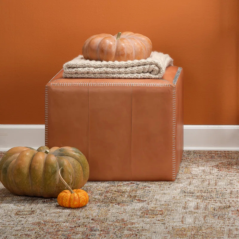 Jamie Young Company Leather Pouf