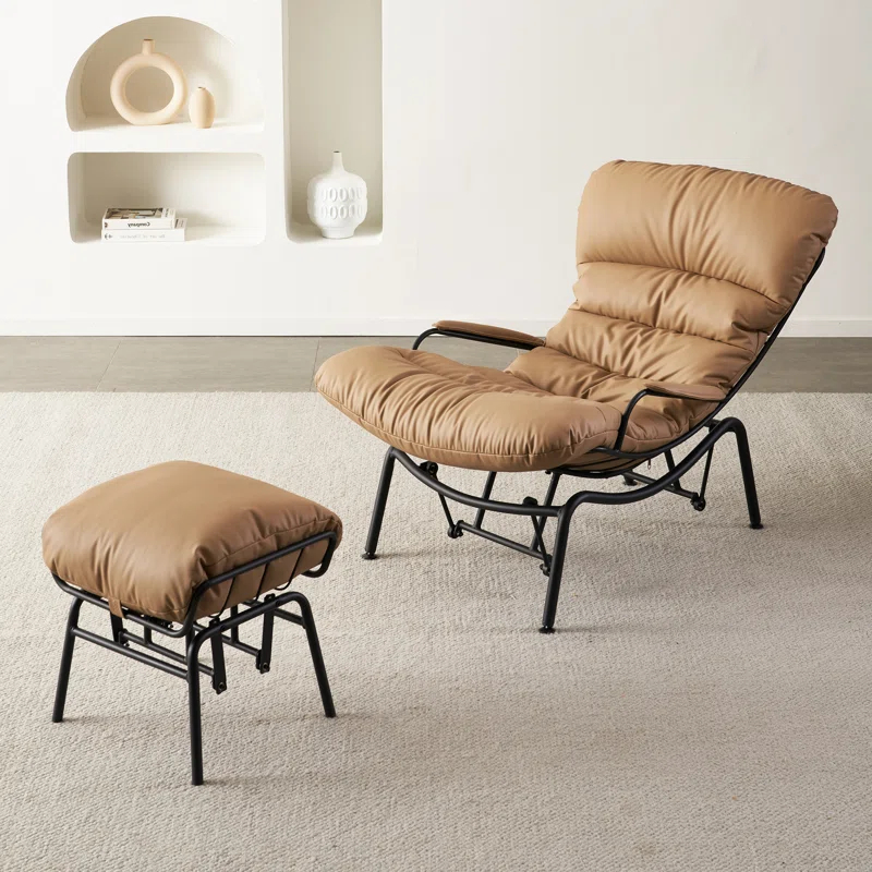 Wade Logan® Brevick 29.72" W Lounge Chair and Ottoman & Reviews | Wayfair