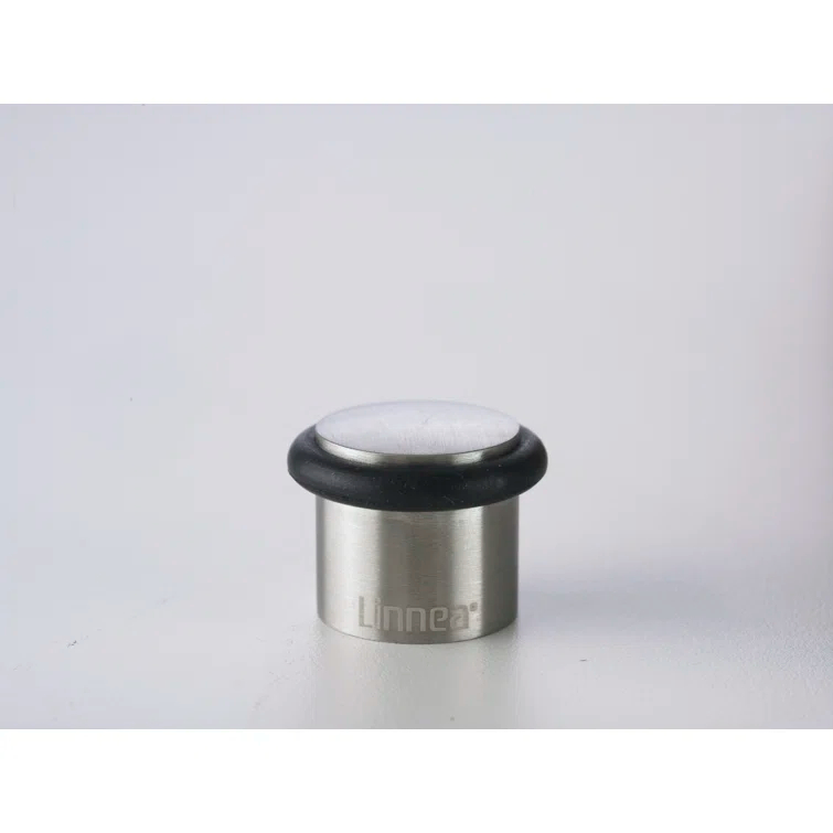 Linnea Single Ring Rubber Bumper and Stainless Steel Floor Mount Door Stop