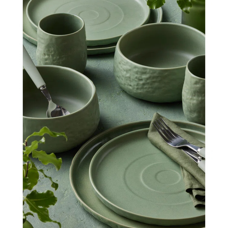 Shosai Stone by Mercer Project Shosai 16-Piece Dinnerware Set Stoneware