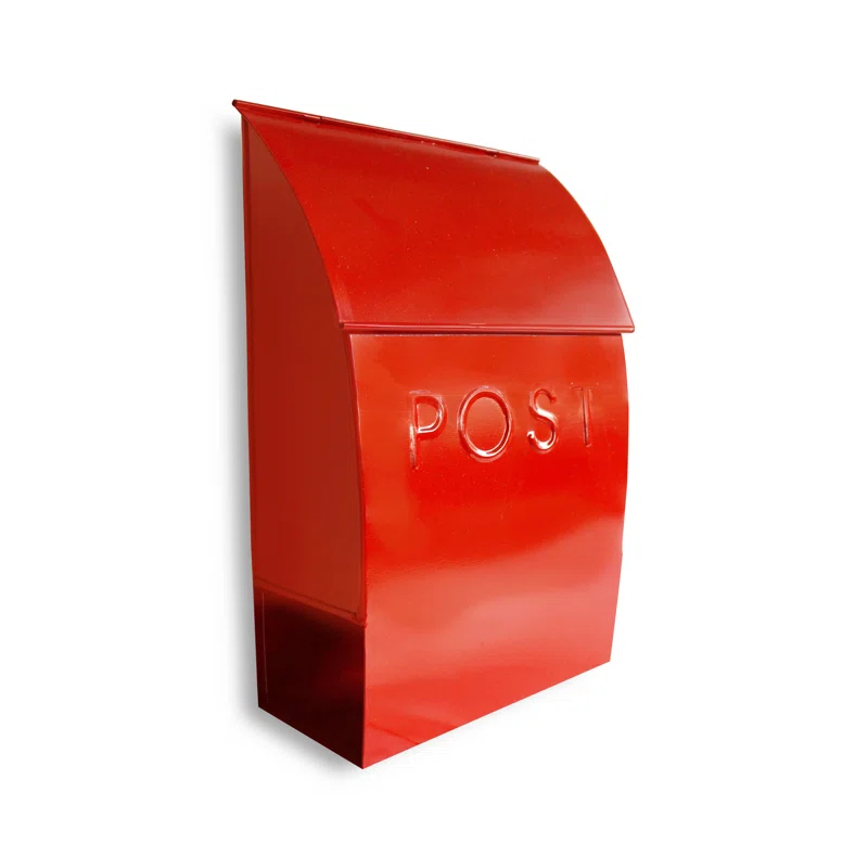 Milano Pointed Post Wall Mounted Mailbox