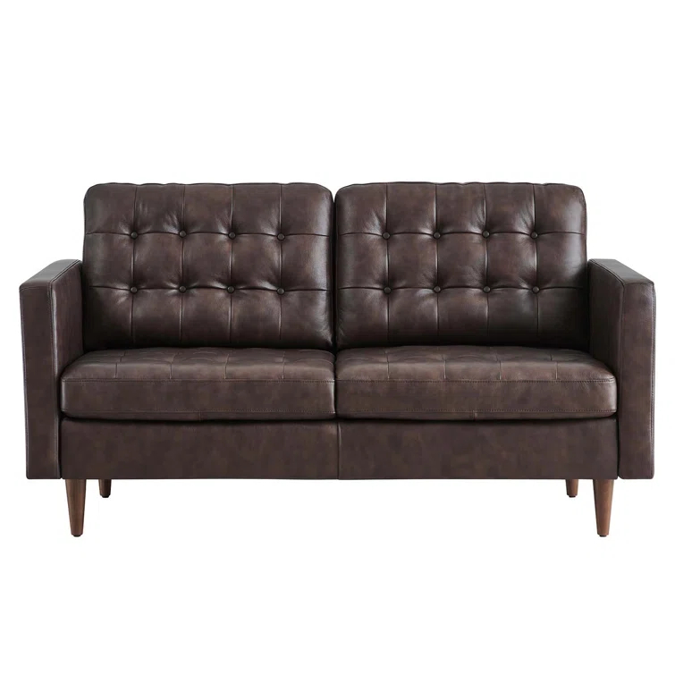 Modway Modway Exalt Tufted Leather Loveseat
