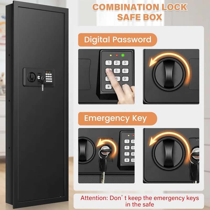 KJETHKEY 43.3" Tall Fireproof Wall Safes