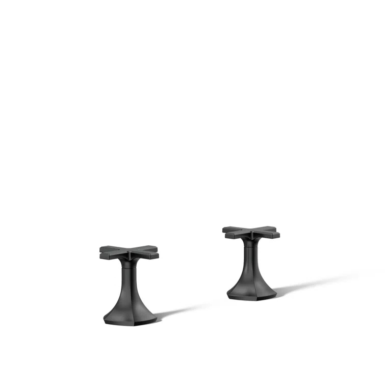 Kohler Occasion Cross Bathroom Sink Faucet Handles, 3.12" H x 3" W K-27010-3-BL