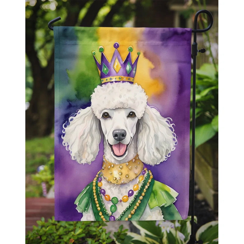 Caroline's Treasures Double Sided 15.5'' H x 11.25'' W Polyester Mardi Gras Garden Flag