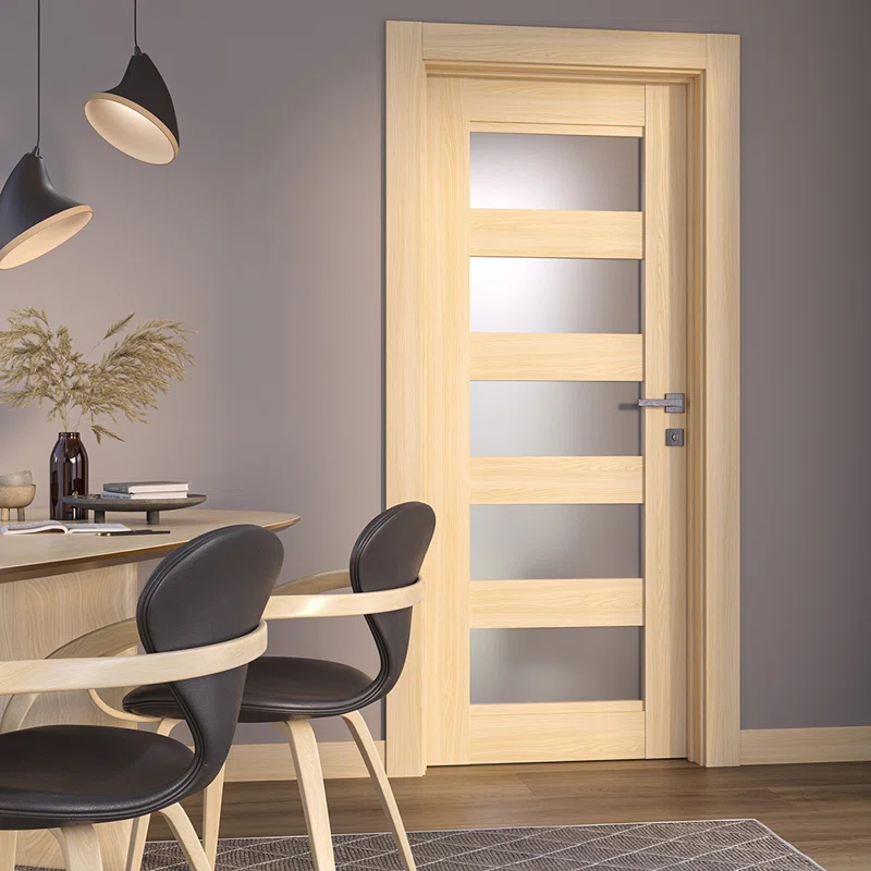 Belldinni Avon 07-07 Panelled Manufactured Wood and Glass Interior Door Slab