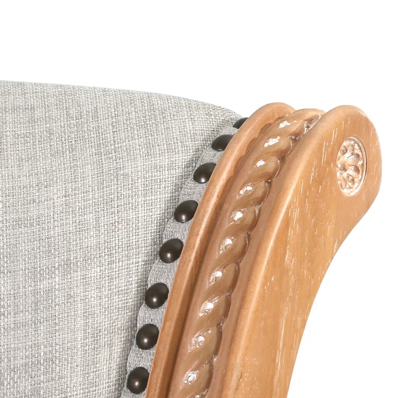 Ophelia & Co. Ted High Back Solid Wood Swivel Bar Stool