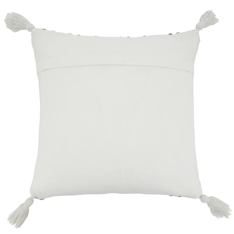 Aziza Tassels Cotton Blend Pillow Cover