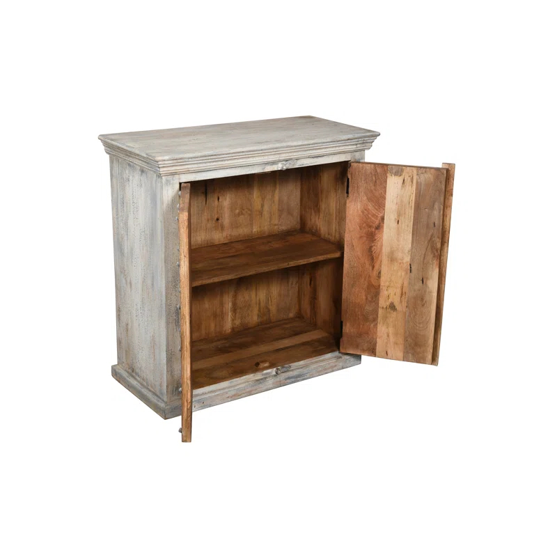 Bungalow Rose White Distressed Antique 2 Door Sideboard | Wayfair
