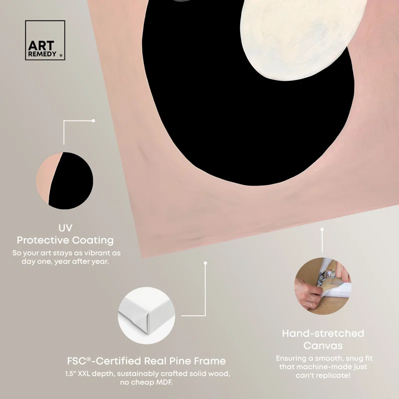 Art Remedy Standard Locks Abstract Shapes Trendy Wall Art by Art Remedy