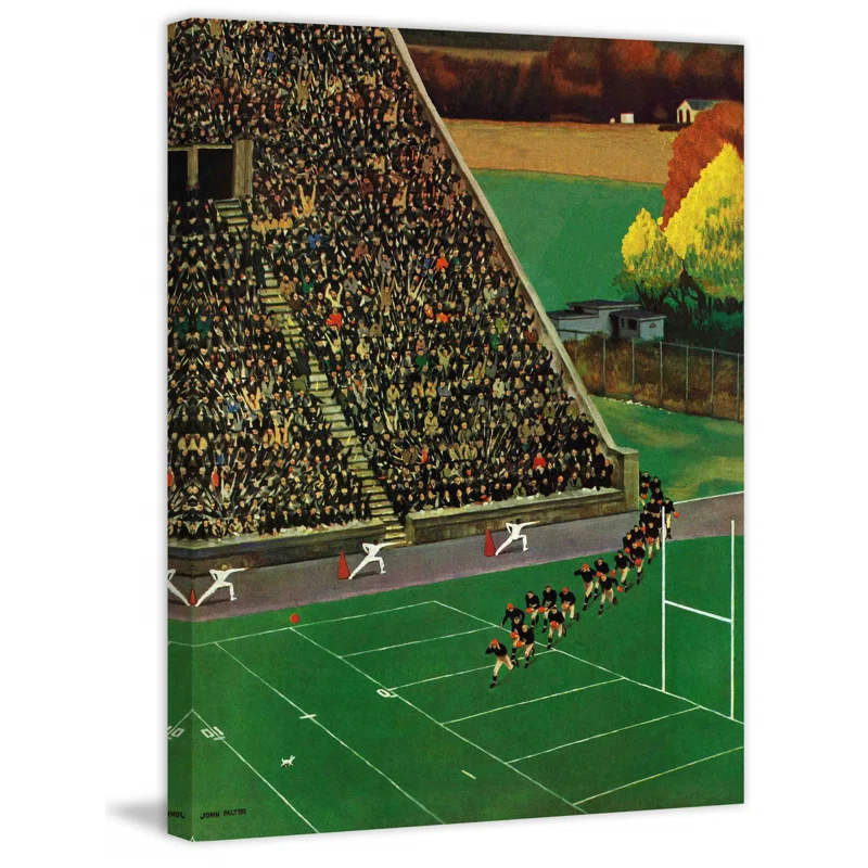 Marmont Hill Onto the Field by John Falter Print on Wrapped Canvas