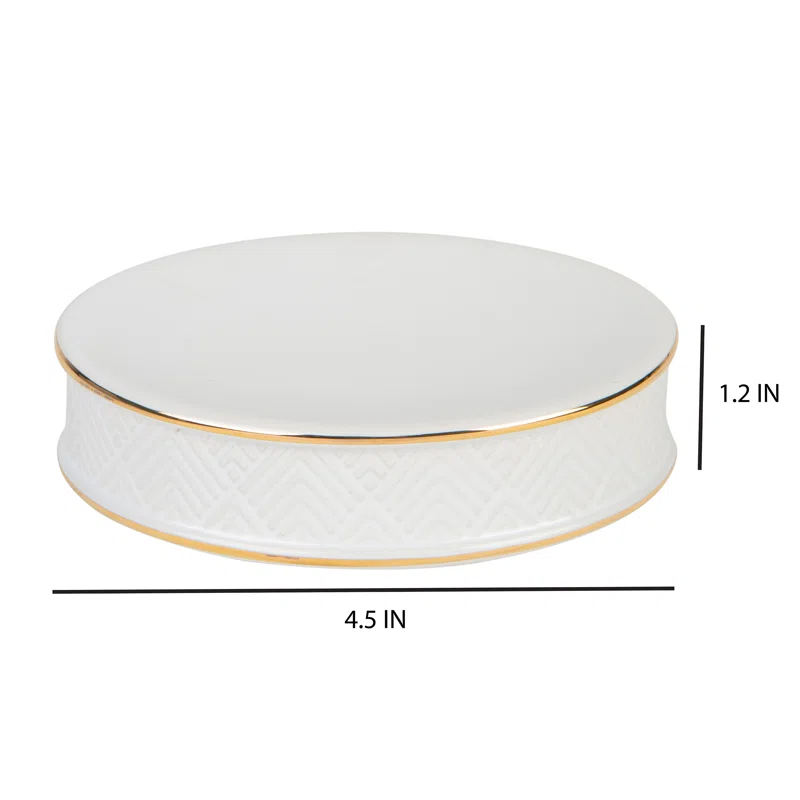 Elle Décor Ceramic Bathroom Accessories Ceramic / Porcelain Soap Dish