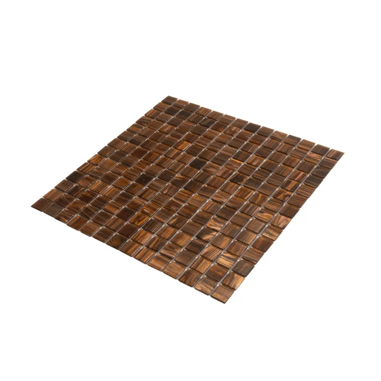Apollo Tile Celestial 12”X 12” Glossy Bronze Glass Mosaic Wall and Floor Tile (20 Sq. Ft./Case) (20-Pack)