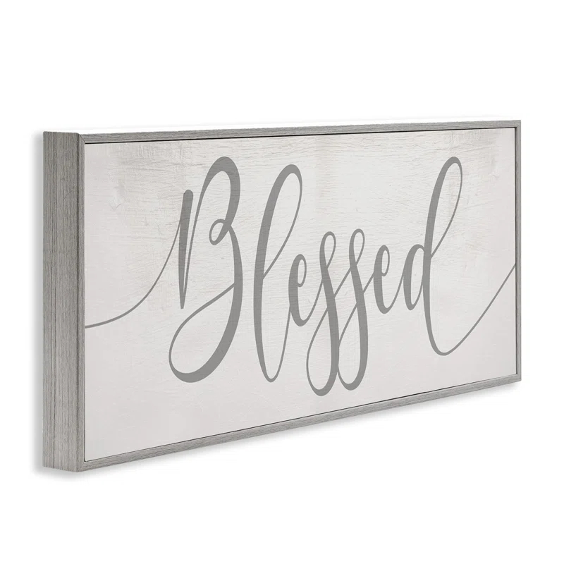 Stupell Industries Soft Blessed Typography Giclee Art by Daphne Polselli