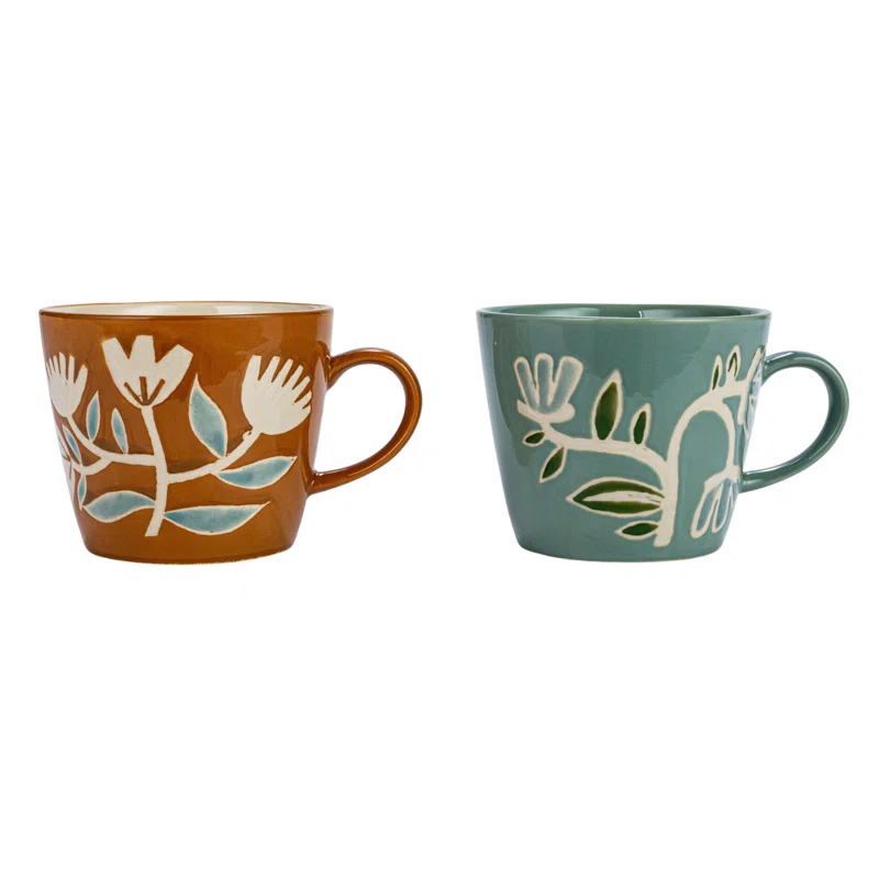 Creative Co-Op Stoneware Coffee Mug | Wayfair