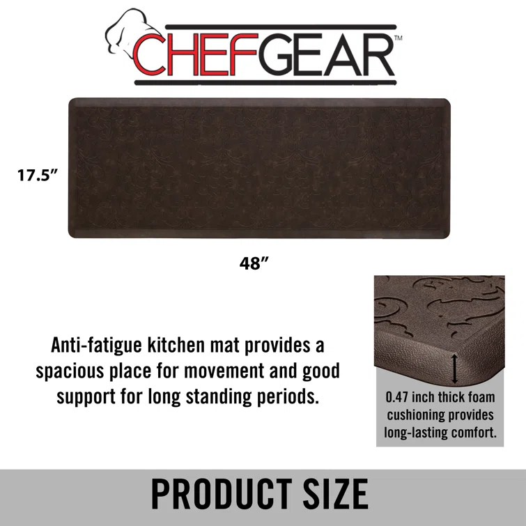 Chef Gear Embossed Soothing Comfort Anti-Fatigue Mat