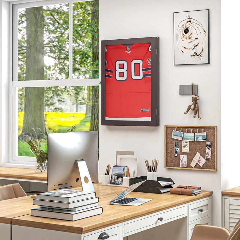 HomCom 2.5'' D Plastic/Acrylic Jersey Case | Wayfair