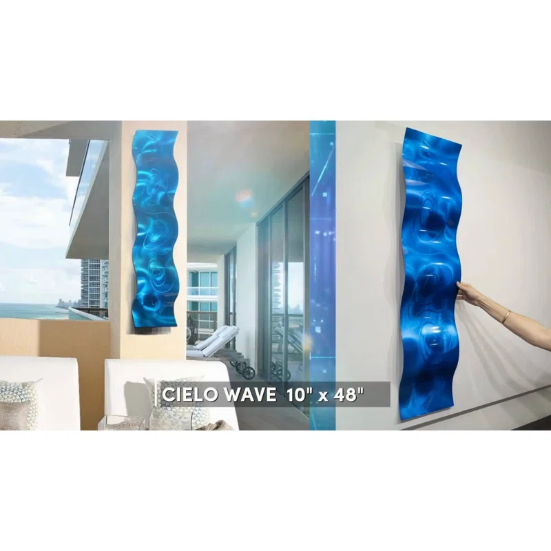 Handmade Modern Abstract Wall Decor on Metal (Set of 2)