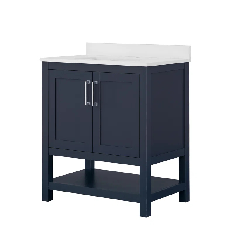 OVE Decors Vegas 30" Midnight Blue Single Bathroom Vanity Set