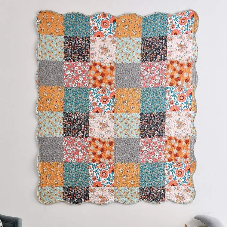 Barefoot Bungalow Carlie Reversible Quilted Cotton Throw
